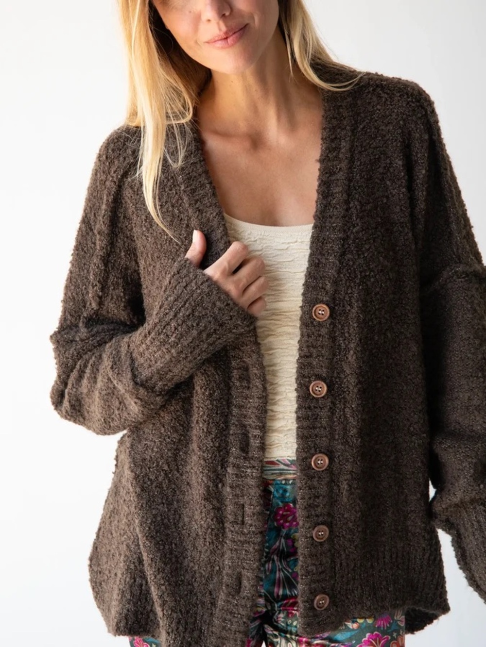 Natural Life NWT Like-A-Hug Boucle Oversized Cardigan
